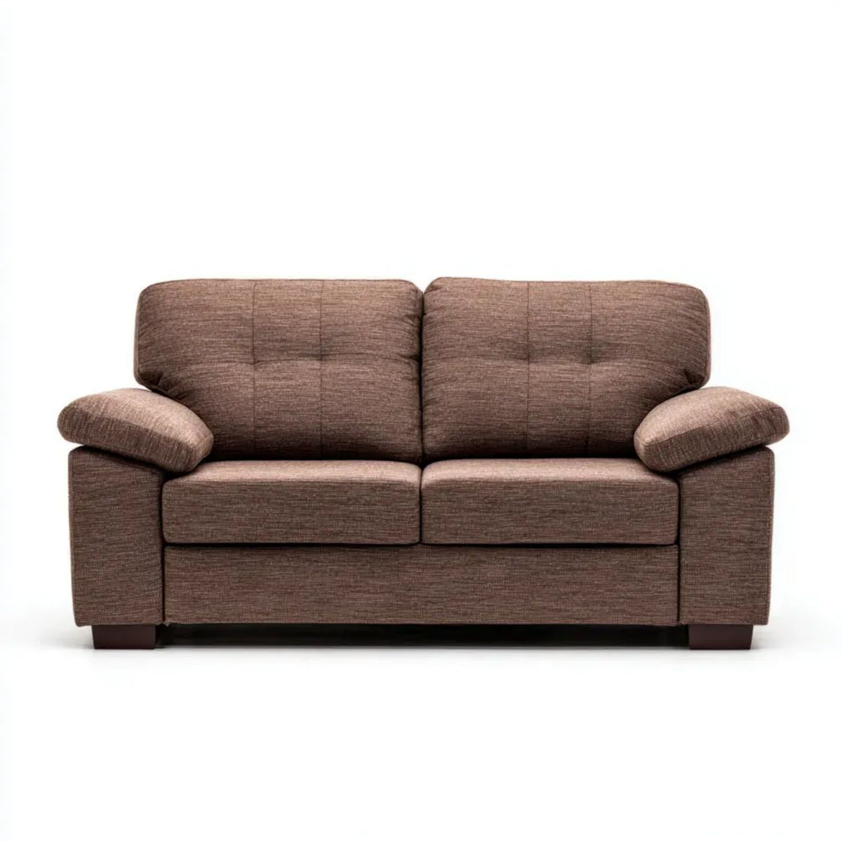 Dwuosobowa sofa z tkaniny brązowa 160 x 90 x 88 cm