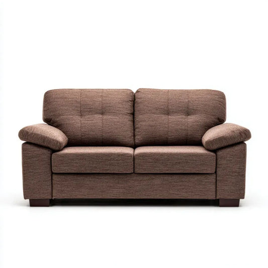Dwuosobowa sofa z tkaniny brązowa 160 x 90 x 88 cm